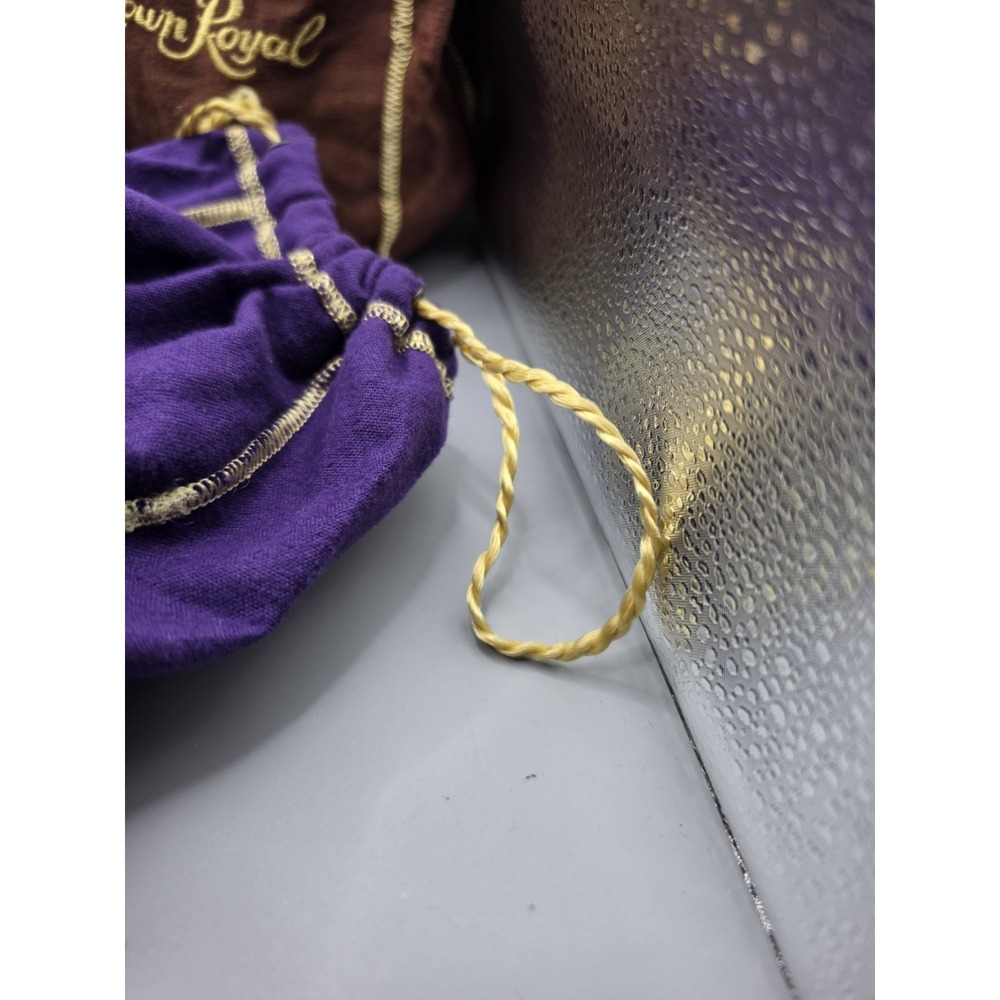 Crown Royal Drawstring Bottle Bags Lot Purple Black Brown Gold Embroidered - Picture 6 of 7